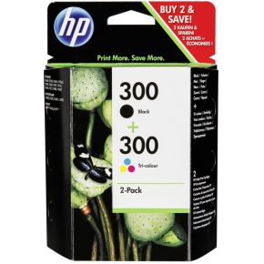 HP 300 - [CN637EE] Zwart, Tri-Color Duo-Pack