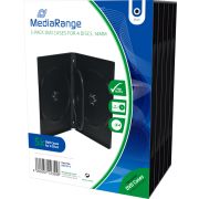 MediaRange BOX35-4 CD-doosje Dvd-hoes 4 schijven Zwart