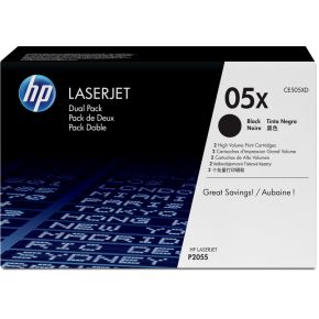 HP Toner CE 505 XD zwart Dubbelpak