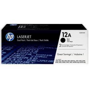 HP Toner Q 2612 AD zwart A 12 dubbelpak