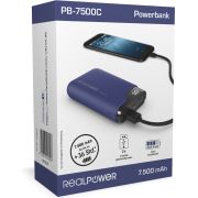 RealPower-PB-7500C-Navy-Blue-powerbank-7500-mAh-Zwart-Blauw