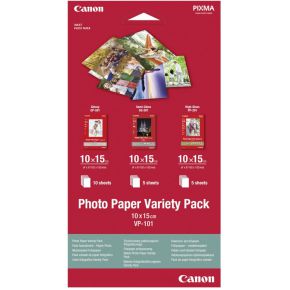 Canon VP-101 Photo Paper Variety Pack 10x15 cm. 1x10 u. 2x5 Vel