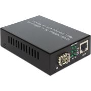 DeLOCK Media Converter 1000Base-T to SFP netwerk media converter 1000 Mbit/s Zwart