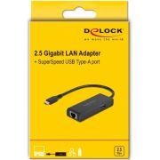 DeLOCK-63826-interface-hub-USB-3-2-Gen-1-3-1-Gen-1-Type-C-1000-Mbit-s-Zwart