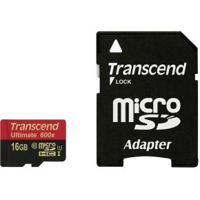 Transcend Microsdhc 16Gb Class 10 Uhs I Mlc 600X Sd Adapter transcend kopen in de aanbieding