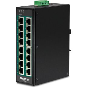 Trendnet TI-PG160 netwerk- Unmanaged Gigabit Ethernet (10/100/1000) Power over Ethernet (PoE) netwerk switch