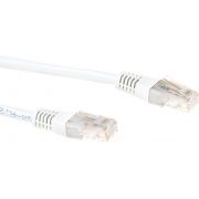 ACT Witte 1,0 meter LSZH U/UTP CAT6 patchkabel met RJ45 connectoren