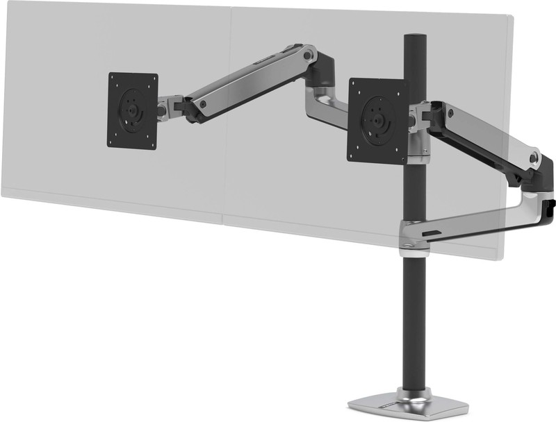 Ergotron LX Series LX Dual Stacking Arm Tall Pole 101,6 cm (40 ) Klem Aluminium