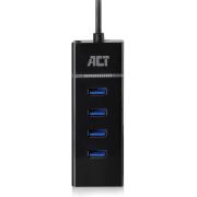 ACT-AC6415-interface-hub-USB-3-2-Gen-1-3-1-Gen-1-Type-C-5000-Mbit-s-Zwart
