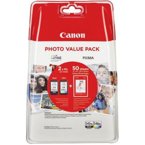 Megekko Canon PG-545 XL / CL-546 XL Photo Value Pack GP-501 50 bl. aanbieding