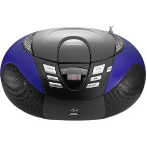 Lenco Scd 37 Draagbare Radiocd Speler In Blauwzwart lenco kopen in de aanbieding
