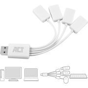 ACT-USB-Hub-2-0-4x-USB-A-flexibel-wit