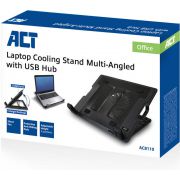 ACT-Laptopstandaard-met-ventilator-hoogte-verstelbaar-in-5-standen-2-poorts-hub