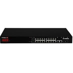 Edimax GS-5216PLC netwerk-switch Gigabit Ethernet (10/100/1000) Power over Ethernet (PoE) Zwart