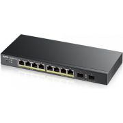 Zyxel GS1900-8HP v3 PoE Managed L2 Gigabit Ethernet (10/100/1000) Power over Ethernet (PoE) Zwart netwerk switch