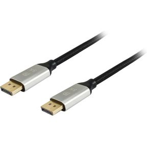 Equip 119261 DisplayPort kabel 1 m Aluminium, Zwart