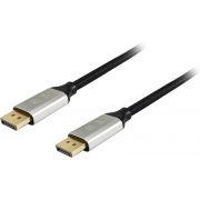 Equip 119261 DisplayPort kabel 1 m Aluminium, Zwart
