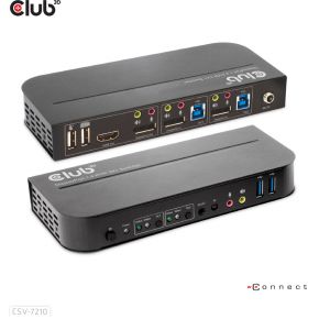 CLUB3D DisplayPort/HDMI KVM Switch For Dual DisplayPort 4K 60Hz