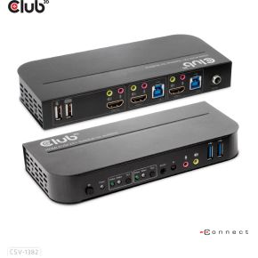 CLUB3D HDMI KVM SWITCH FOR DUAL HDMI 4K 60Hz