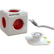 Allocacoc-BN3046-PowerCube-stekkerdoos-5-sockets-m-incl-3-m-kabel-rood-wit