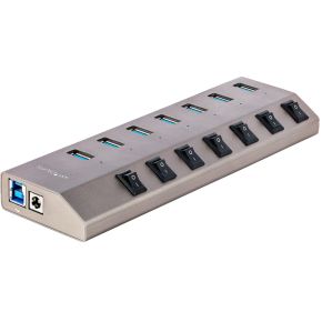 Startech StarTech.com 7-Port Self-Powered USB-C Hub met Individuele On/Off Schakelaars, USB 3.0 5Gbps Expansi