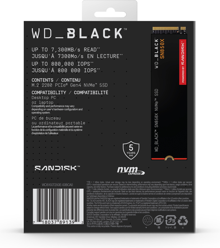 Megekko.nl - Sandisk WD_Black SN850X 1TB M.2 SSD