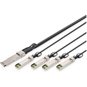Digitus DN-81322 Glasvezel kabel 2 m SFP+ 4x QSFP+ Zwart