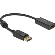 Delock 63559 Adapter DisplayPort 1.2 male naar HDMI female 4K Passief zwart
