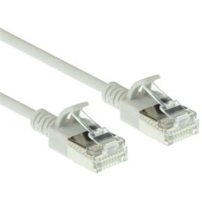 ACT Grijze 10 meter LSZH U/FTP CAT6A datacenter slimline patchkabel snagless met RJ45 connectoren