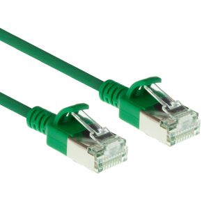 ACT Groene 7 meter LSZH U/FTP CAT6A datacenter slimline patchkabel snagless met RJ45 connectoren