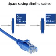 ACT-Blauwe-10-meter-LSZH-U-UTP-CAT6-datacenter-slimline-patchkabel-snagless-met-RJ45-connectoren