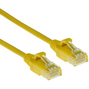 ACT Gele 10 meter LSZH U/UTP CAT6 datacenter slimline patchkabel snagless met RJ45 connectoren