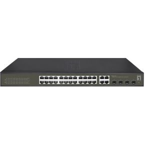 LevelOne GES-2128 netwerk- Managed L2 Gigabit Ethernet (10/100/1000) Zwart netwerk switch