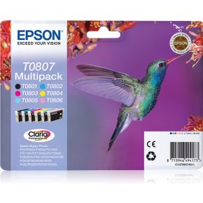Epson Multipack 6-colours T0807 Claria Photographic Ink - [C13T08074021]