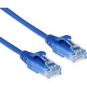 ACT Blauwe 0,15 meter LSZH U/UTP CAT6 datacenter slimline patchkabel snagless met RJ45 connectoren