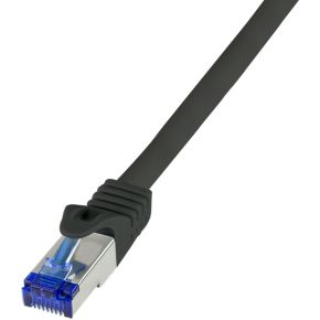 LogiLink C6A013S netwerkkabel Zwart 0,25 m Cat6a S/FTP (S-STP)