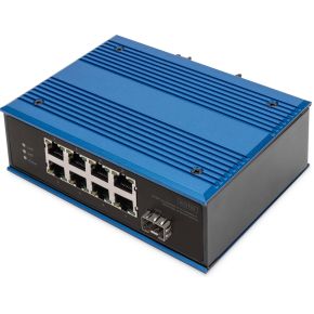 Digitus DN-651132 netwerk- Unmanaged Fast Ethernet (10/100) Zwart, Blauw netwerk switch