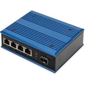 Digitus DN-651134 netwerk- Unmanaged Gigabit Ethernet (10/100/1000) Zwart, Blauw netwerk switch