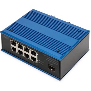 Digitus DN-651137 netwerk- Unmanaged Gigabit Ethernet (10/100/1000) Zwart, Blauw netwerk switch