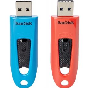 SanDisk Ultra 64GB USB Stick - Rood, Blauw
