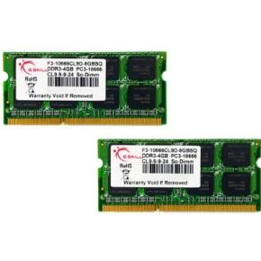 Gskill Ddr3 Sodimm Standard 2X4Gb 1333Mhz F3 10666Cl9D 8Gbsq gskill kopen in de aanbieding