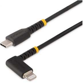 StarTech.com 1m Duurzame USB-C naar Lightning Kabel - USB 2.0 naar Lightning Laadkabel met Rechtse H
