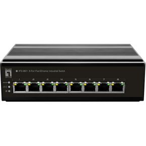 LevelOne IFS-0801 netwerk- Unmanaged Fast Ethernet (10/100) Zwart netwerk switch