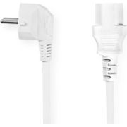 Nedis Stroomkabel | Type F (CEE 7/7) Male | IEC-320-C13 | Gehoekt | Recht | Vernikkeld | 3.00 m | Rond | P