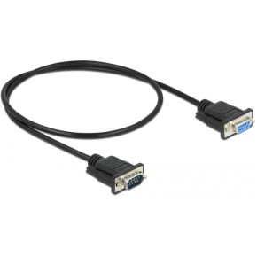 Delock 86613 seriële kabel RS-232 D-Sub9 male naar female met smalle stekkerbehuizing 0,5 m