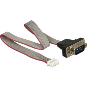Delock 89632 Kabel seriële pin header female > 1 x DB9 male 2 mm rasterindeling: gedraaid