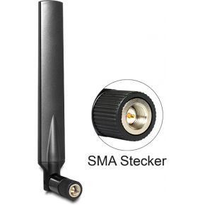 Delock 88451 LTE-antenne SMA-stekker 1 - 4 dBi omnidirectioneel met kantelscharnier zwart