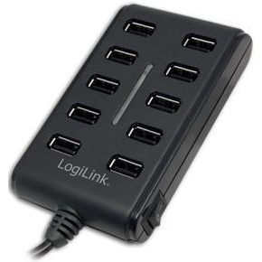 LogiLink USB 2.0 10-Port Hub with On/Off Switch