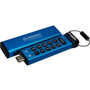 Kingston-Technology-IronKey-Keypad-200-USB-flash-drive-128-GB-USB-Type-C-3-2-Gen-1-3-1-Gen-1-Blauw
