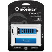 Kingston-Technology-IronKey-Keypad-200-USB-flash-drive-8-GB-USB-Type-C-3-2-Gen-1-3-1-Gen-1-Blauw